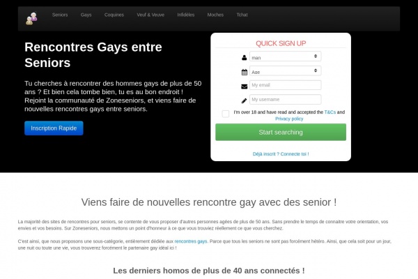 Gay.Zoneseniors.com : Site de Rencontres pour gay seniors